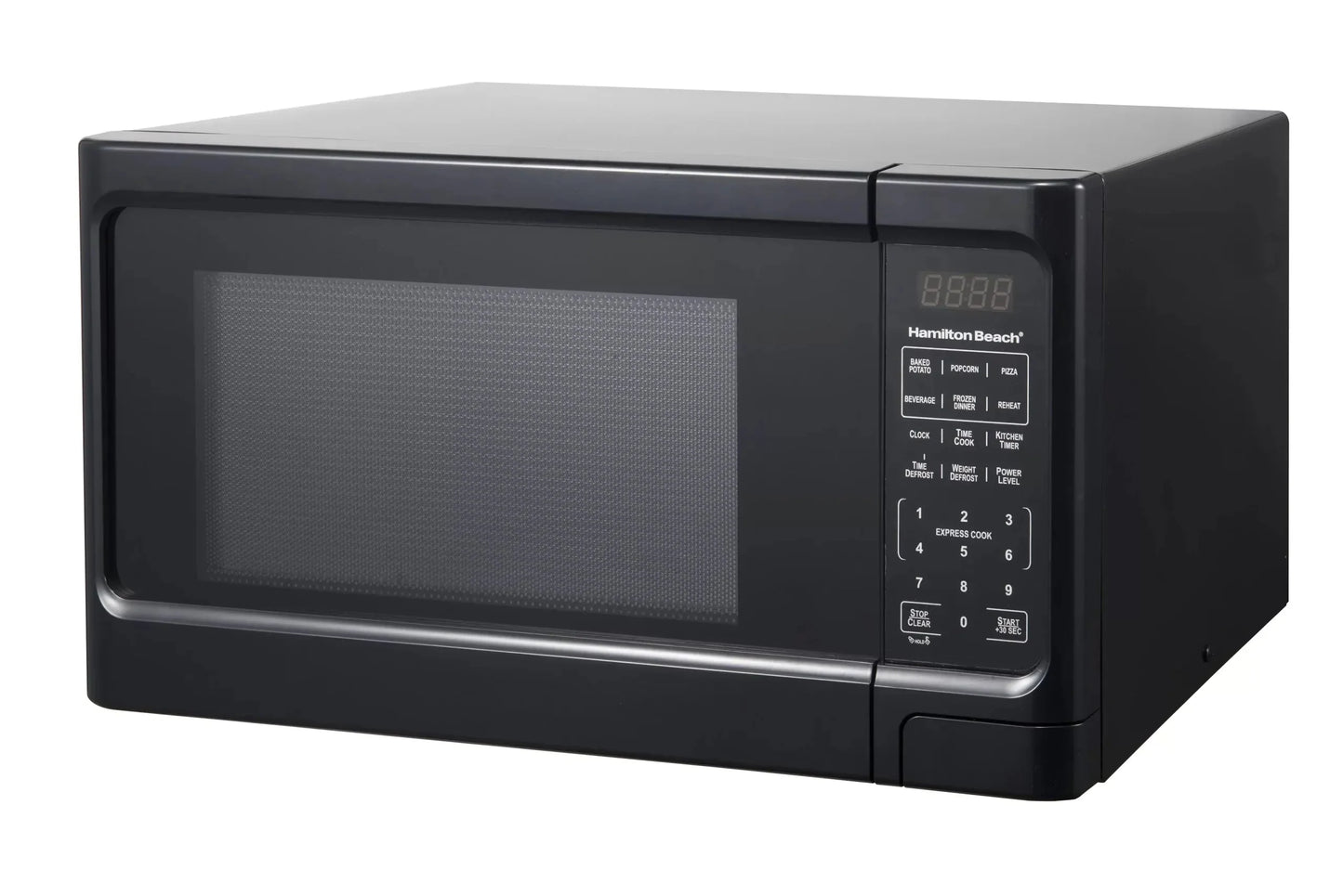 1.1 Cu. Ft. Sleek Black Digital Microwave - Effortless Touchpad Controls.