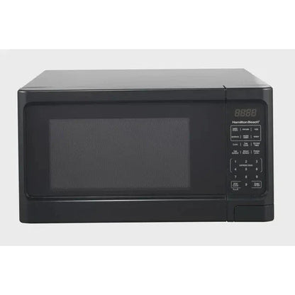 1.1 Cu. Ft. Sleek Black Digital Microwave - Effortless Touchpad Controls.