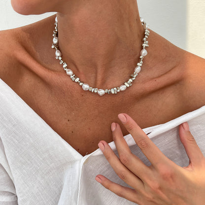 European And American Cross-Border Irregular Beaded Choker Collar Clavicle Chain For Women Simple Ins Star Cross Tassel Necklace