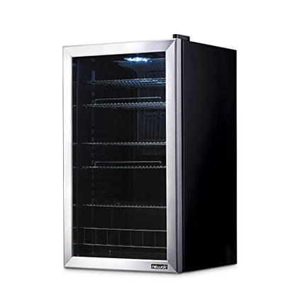 Beverage Refrigerator Cooler | 126 Cans Free Standing with Right Hinge Glass Door